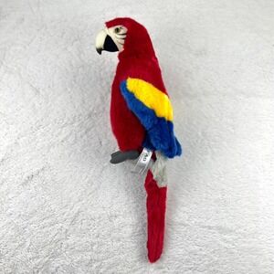 FAO Schwarz Plush Parrot 21" Long "Toys R Us" Red‎ Blue Yellow Stuffed 2014